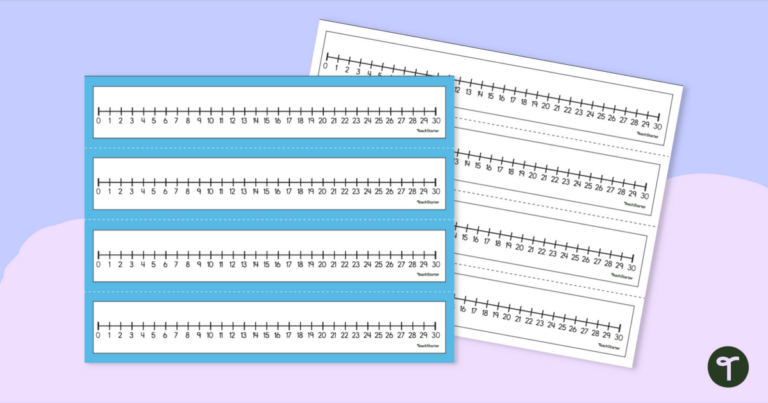 0-30 Number Line Printable: A Tool for Math Mastery