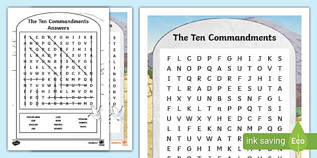 10 Commandments Word Search Free Printable: Discover, Learn, and Engage