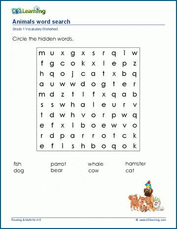 1st Grade Printable Word Search: A Fun and Educational Activity for Young Learners