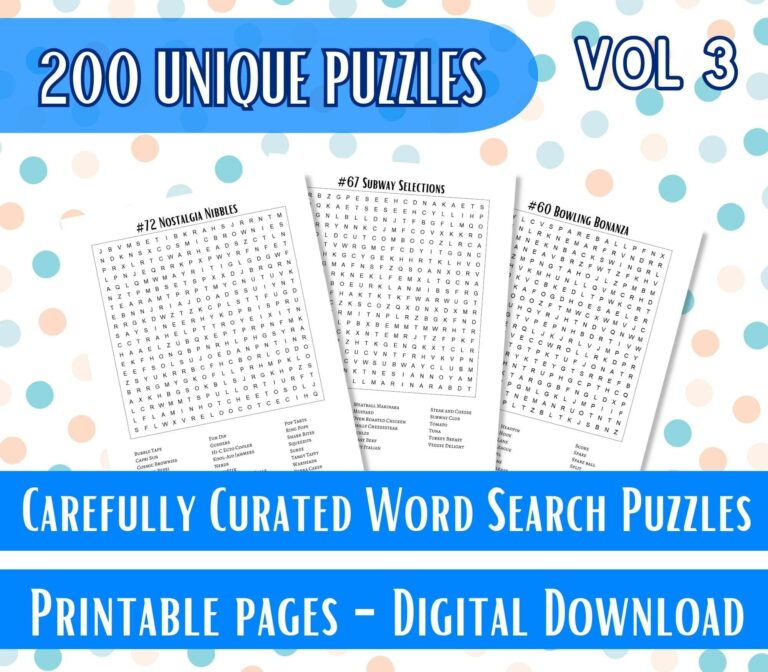 200 Word Word Search Printable: A Guide to Creating Engaging Puzzles