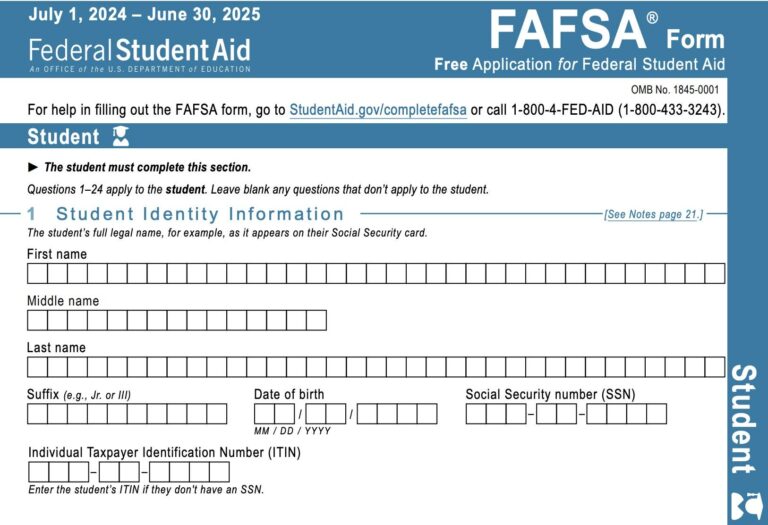 2023-2024 FAFSA Printable Form: The Essential Guide to Financial Aid