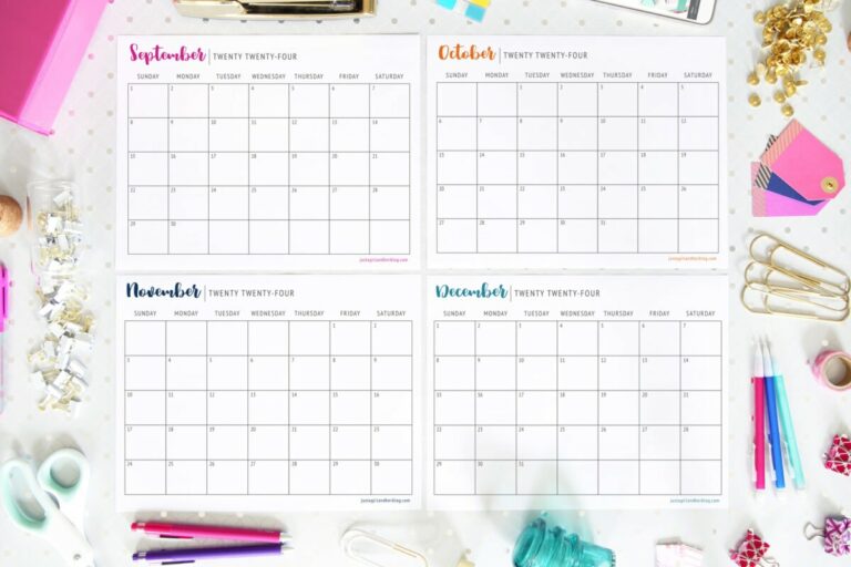 2024 Free Printable Calendar: Your Essential Guide to Organization and Productivity