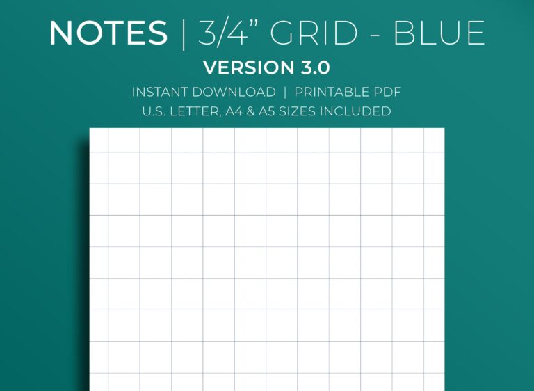 3 4 Inch Grid Paper Printable: A Comprehensive Guide for Customization and Applications