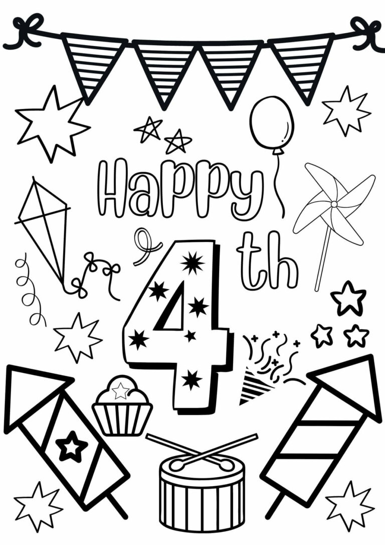 4th Of July Printable Coloring Pages: A Fun and Educational Way to Celebrate Independence Day