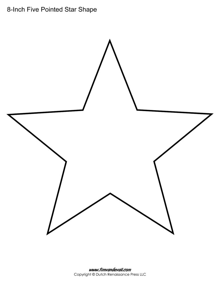 5 Pointed Star Template Free Printable: Your Guide to Versatility in Crafting and Design