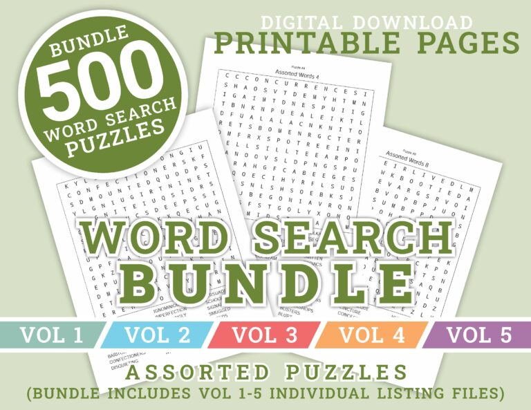 500 Word Search Printable: A Comprehensive Guide