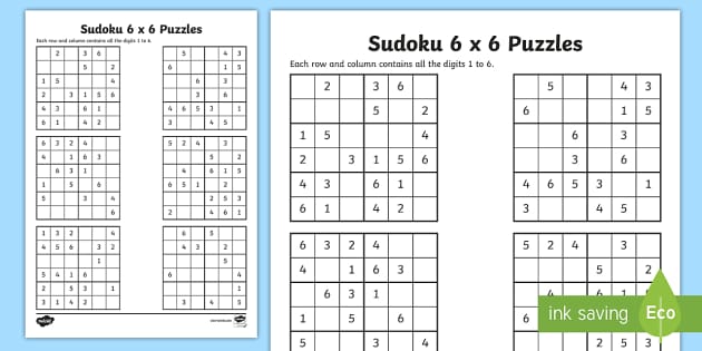 6×6 Sudoku Printable: Your Ultimate Guide to Printable Sudoku Puzzles