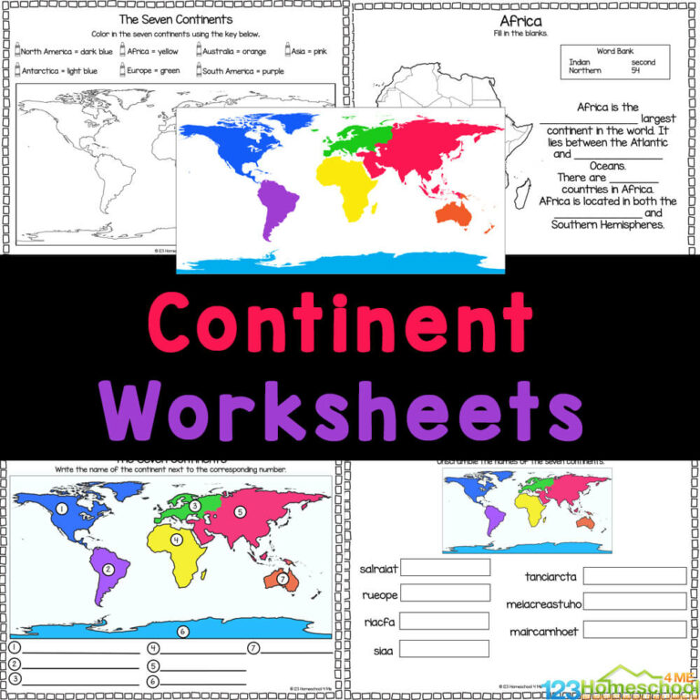 7 Continents Printable Pdf: An Exploration of Our World