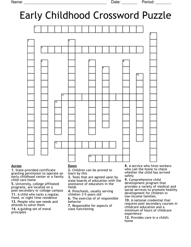 8 Year Old Crossword Puzzle Printable: Enhance Learning and Cognitive Skills