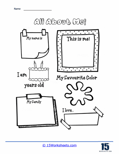 All About Me Worksheet Preschool Printable: Fostering Self-Awareness and Social Skills