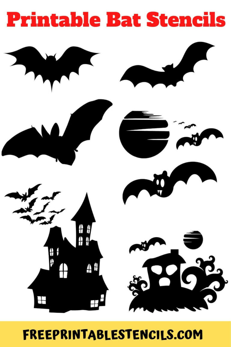 Bat Stencils Free Printable: Unleash Your Creativity with Spooky Silhouettes