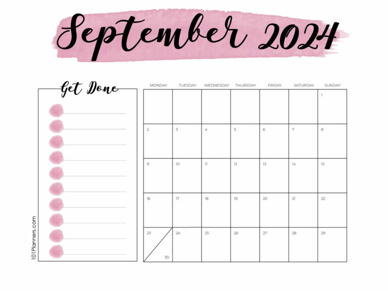 Blank September Calendar Printable: Your Customizable Planning Companion