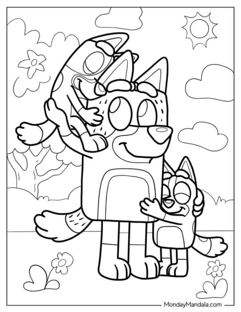 Bluey Printable Coloring Pages: Fun, Educational, and Stress-Relieving for All Ages