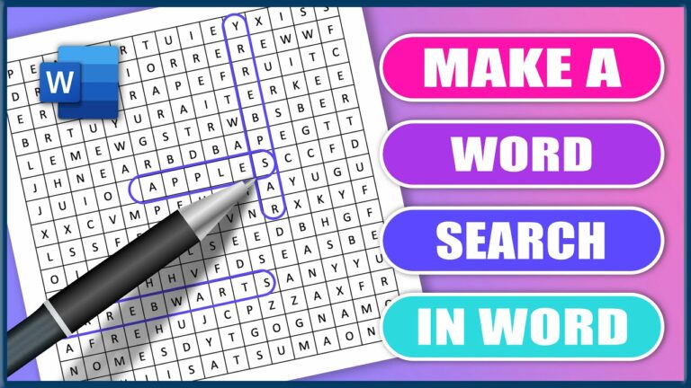 Can You Make A Word Search On Microsoft Word? Yes, Here’s How!