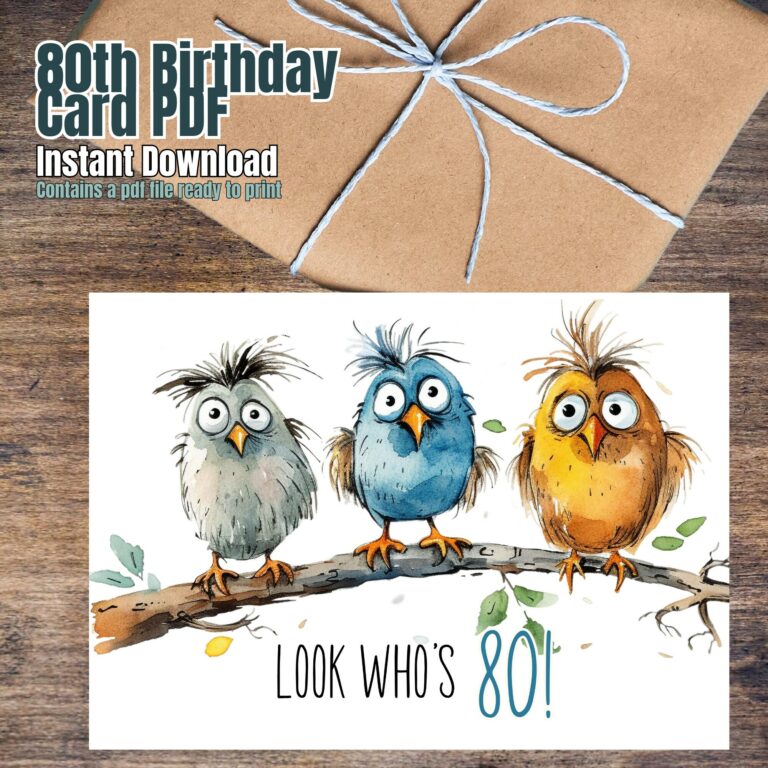 Celebrate the Octogenarian Milestone with Printable 80th Birthday Cards