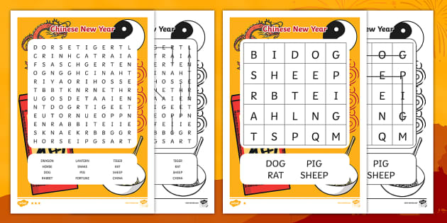 Chinese New Year Printable Word Search: An Educational and Cultural Celebration