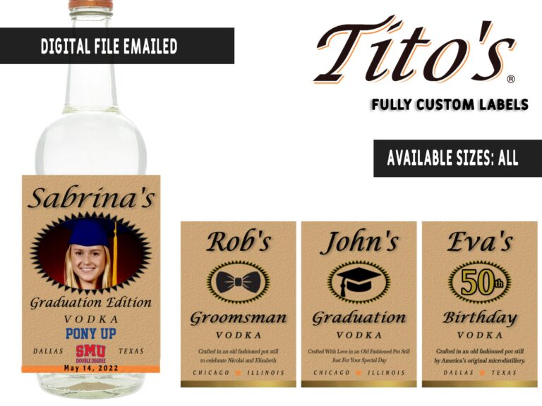 Craft Your Own Masterpiece: Printable Tito’s Vodka Label for Unforgettable Occasions