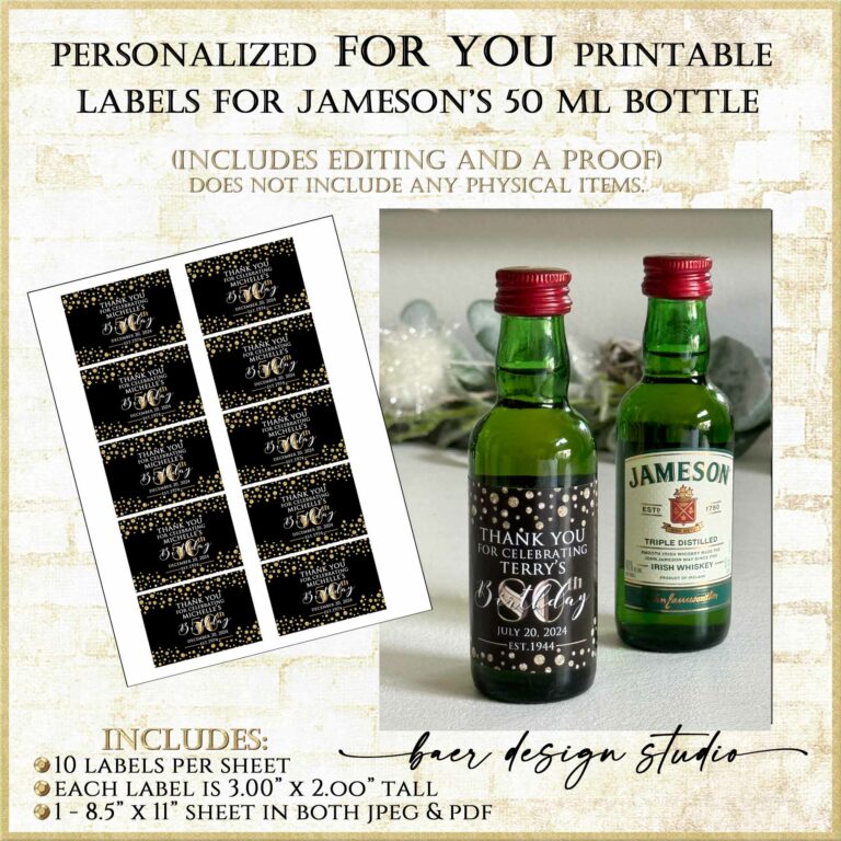Create Your Own Masterpiece: A Guide to Printable Jameson Labels