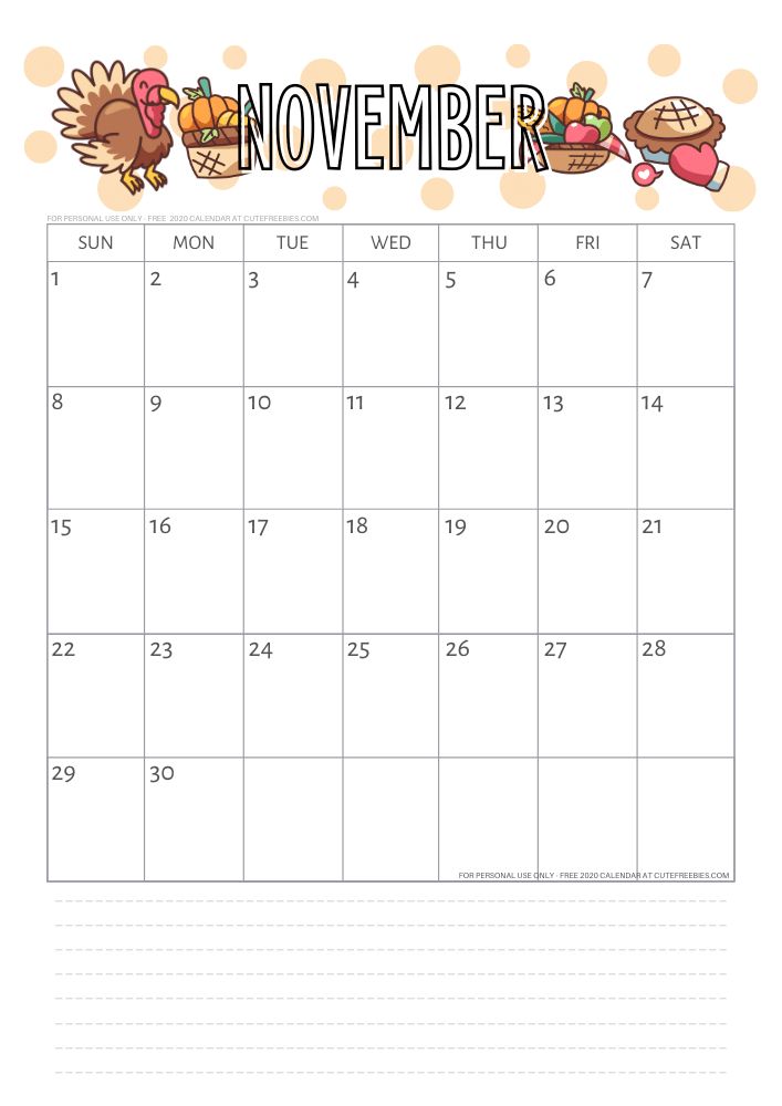 Cute November Printable Calendar: Design, Features, and Creative Uses