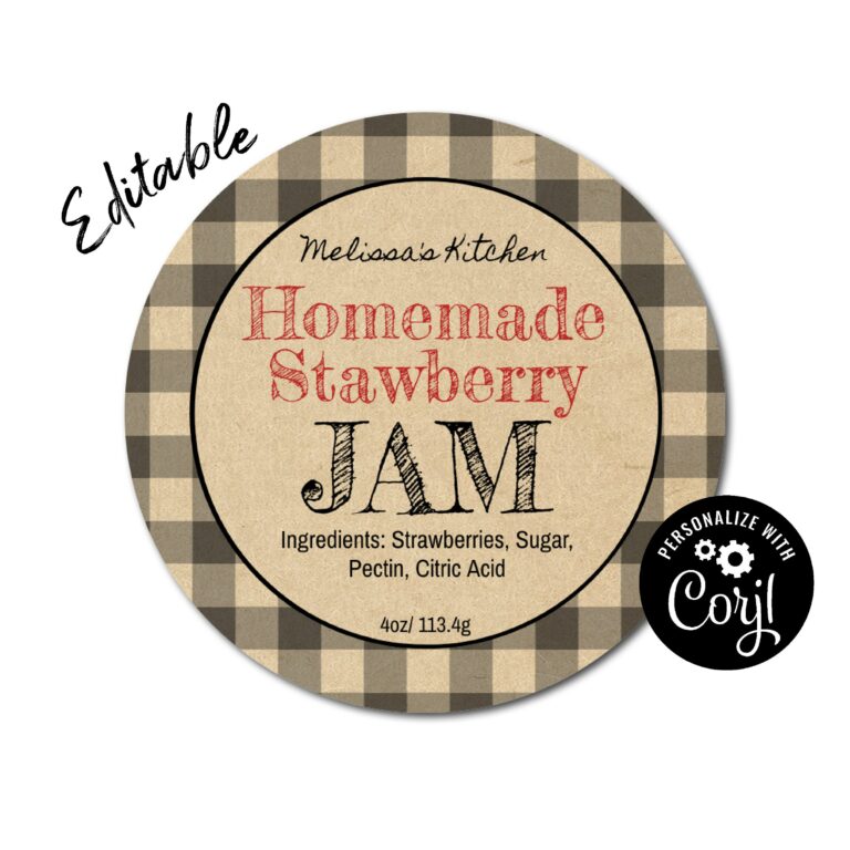 Design and Print Custom Printable Jam Labels for Your Homemade Creations