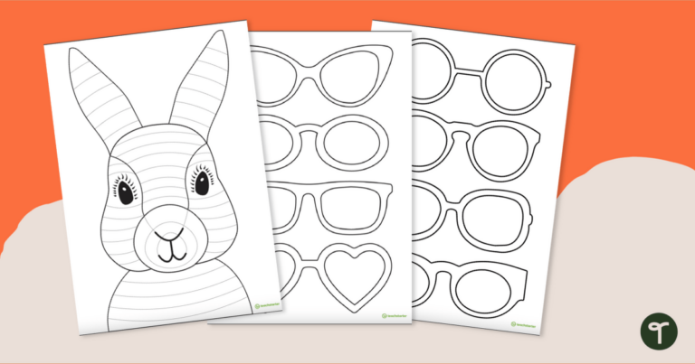 Easter Bunny Printable Bunny Template: Creative Crafts for All Ages