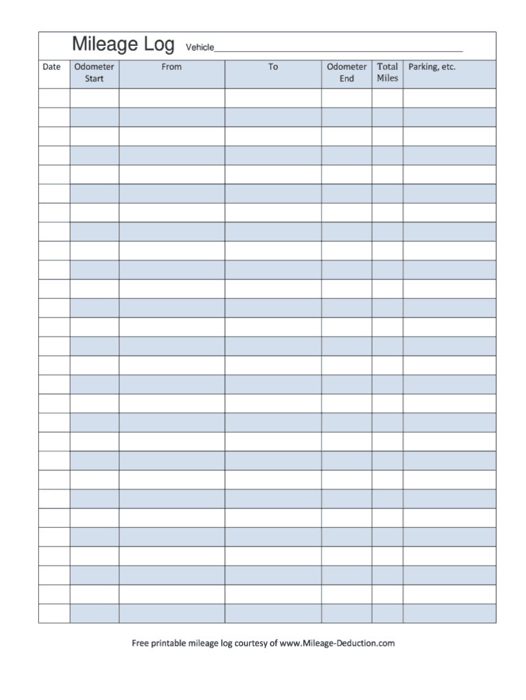 Free Mileage Log Printable: Track Your Miles with Ease