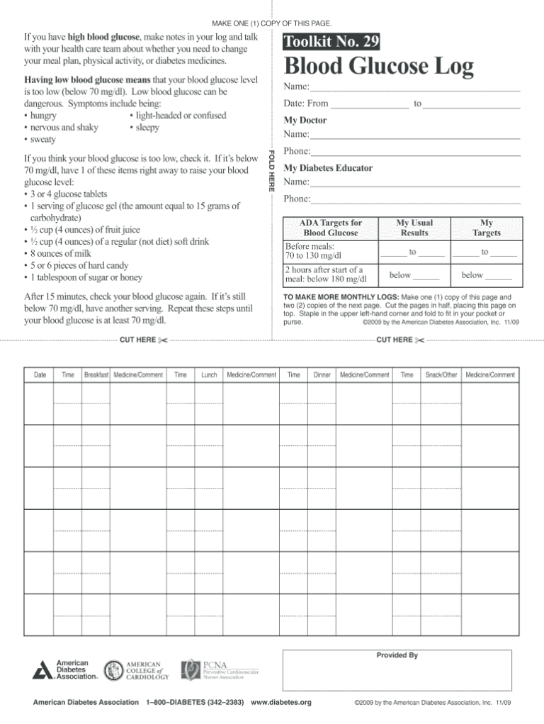 Free Printable Blood Glucose Log: A Comprehensive Guide to Managing Your Diabetes