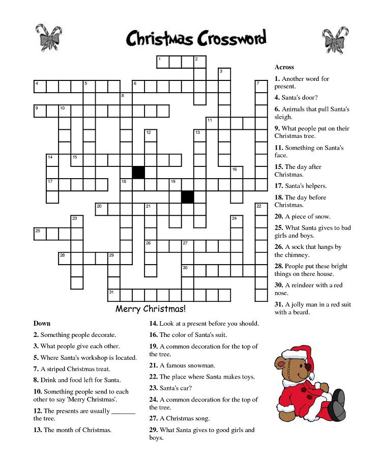 Free Printable Christmas Crossword Puzzles With Answers: Festive Fun for All Ages