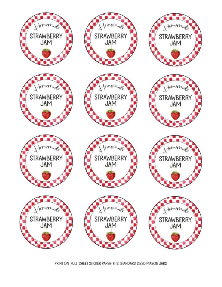 Free Printable Jam Labels to Elevate Your Homemade Delights