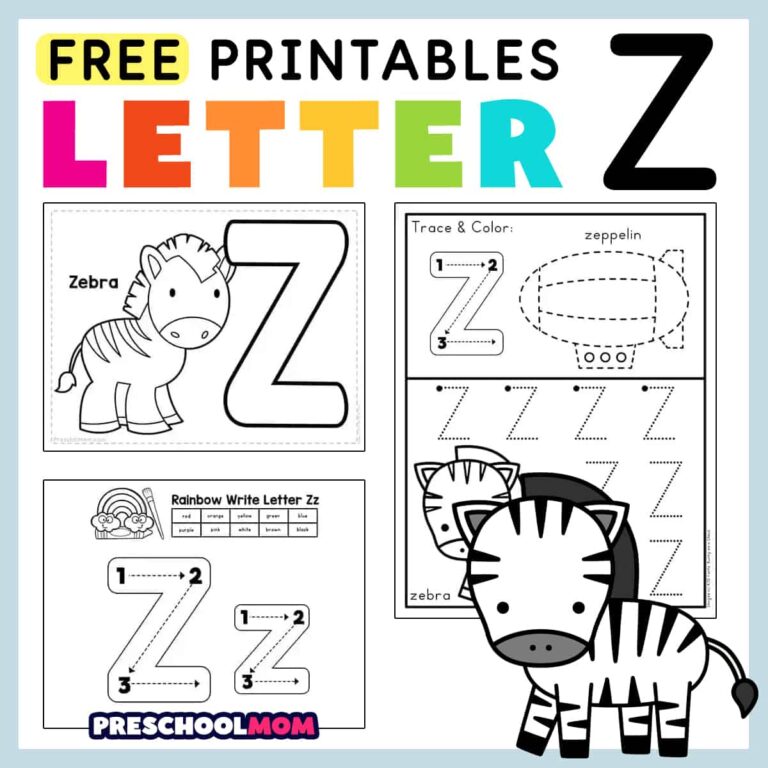 Free Printable Letter Z Worksheets For Preschool