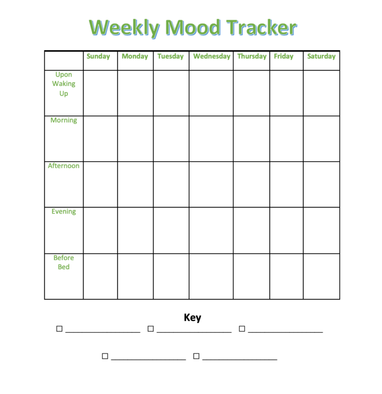 Free Printable Mood Tracker: Track Your Mood, Improve Your Well-being