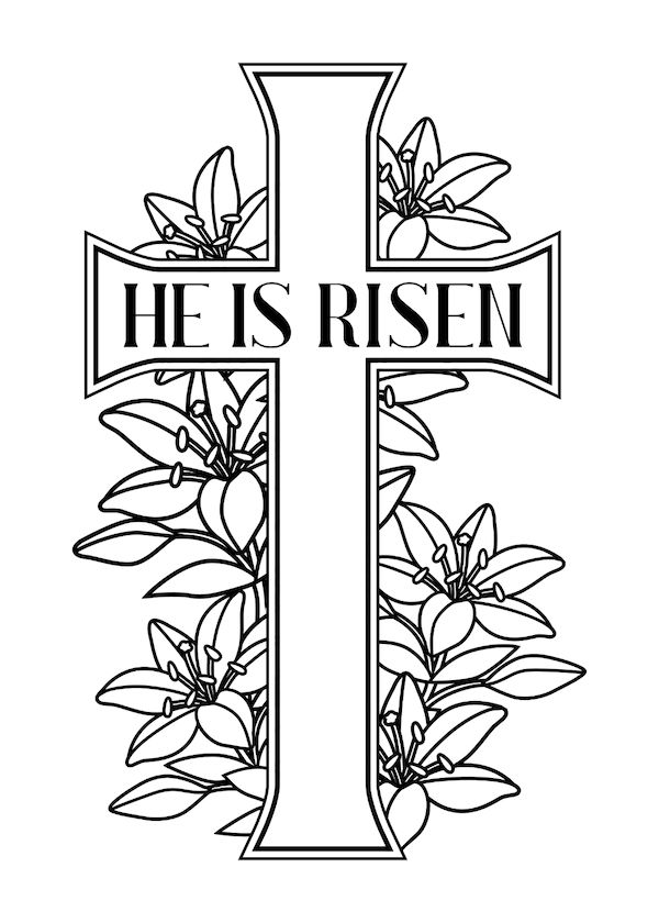 Free Printable Religious Easter Cards To Color