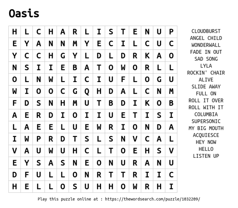 Free Printable Word Search Puzzles For Adults: A Cognitive Oasis