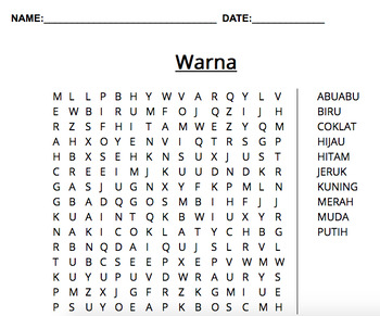 Free Printable Worksheets for Indonesian Language Learners