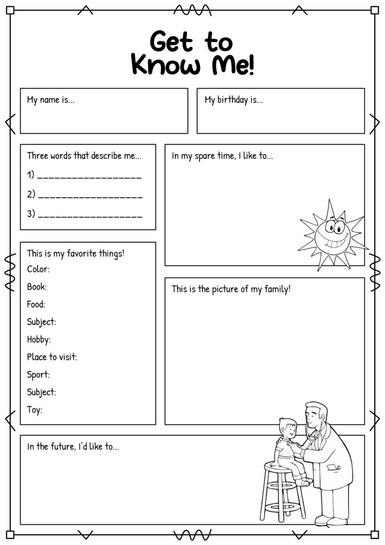 Get to Know You Worksheet Free Printable: A Guide to Breaking the Ice and Building Connections