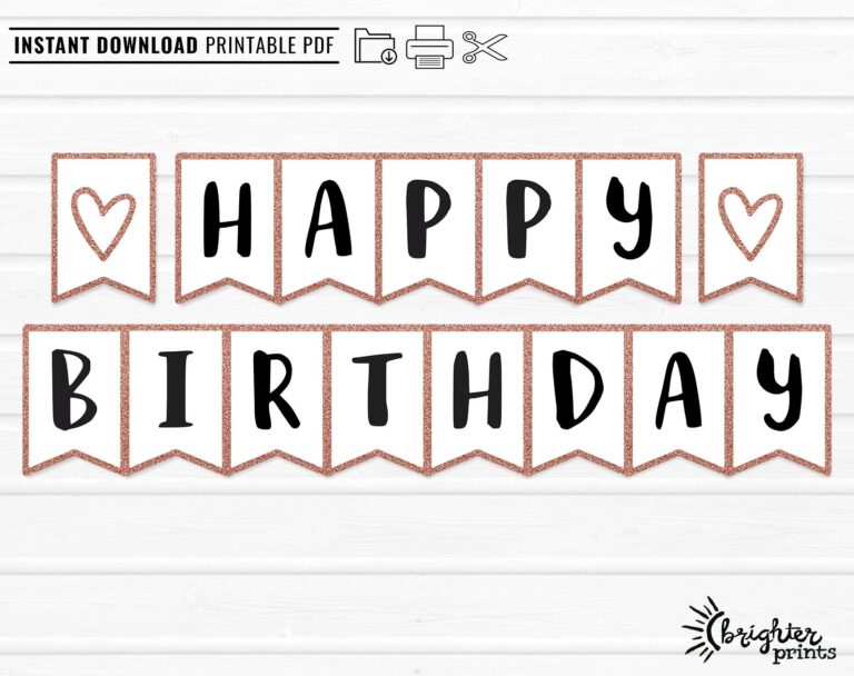 Happy Birthday Banner Printable Pdf: Create Personalized Greetings with Ease