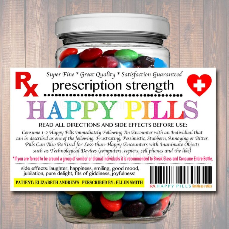 Happy Pills Printable Label: Elevate Your Product Presentation and Compliance