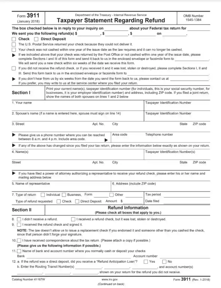 IRS Form 3911 Printable: A Comprehensive Guide to Downloading and Completing