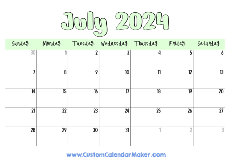 July 2024 Calendar Printable: Your Guide to Customization, Design, and Distribution