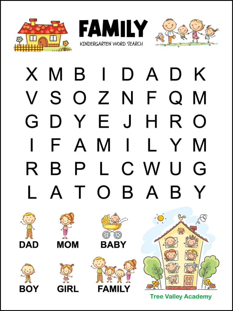 Kindergarten Printable Word Search: A Fun and Educational Activity