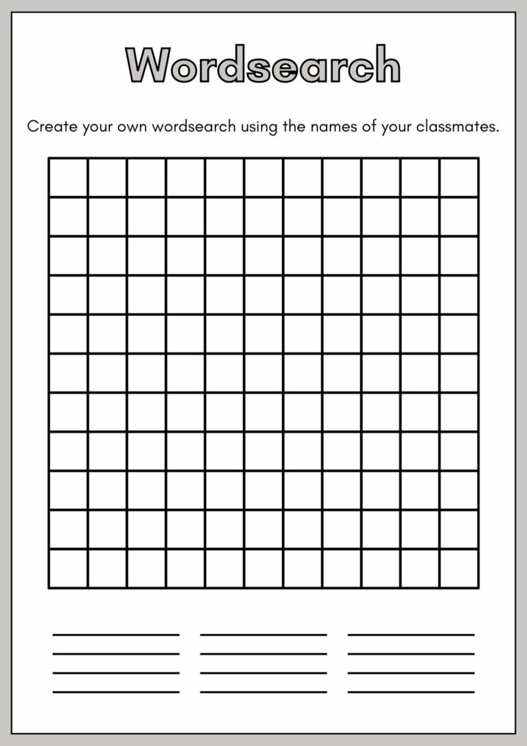Make Your Own Printable Word Search: A Guide to Creating Educational and Entertaining Puzzles