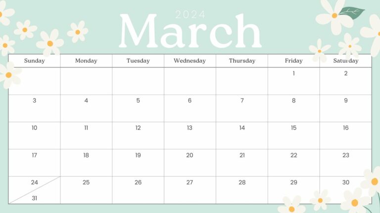 March 2024 Calendar Printable: Plan Your Month with Style and Functionality