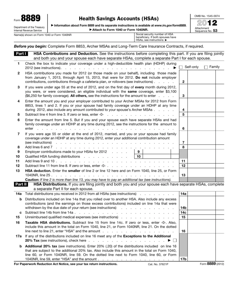 Mastering Form 8889: A Comprehensive Guide to Printable Forms