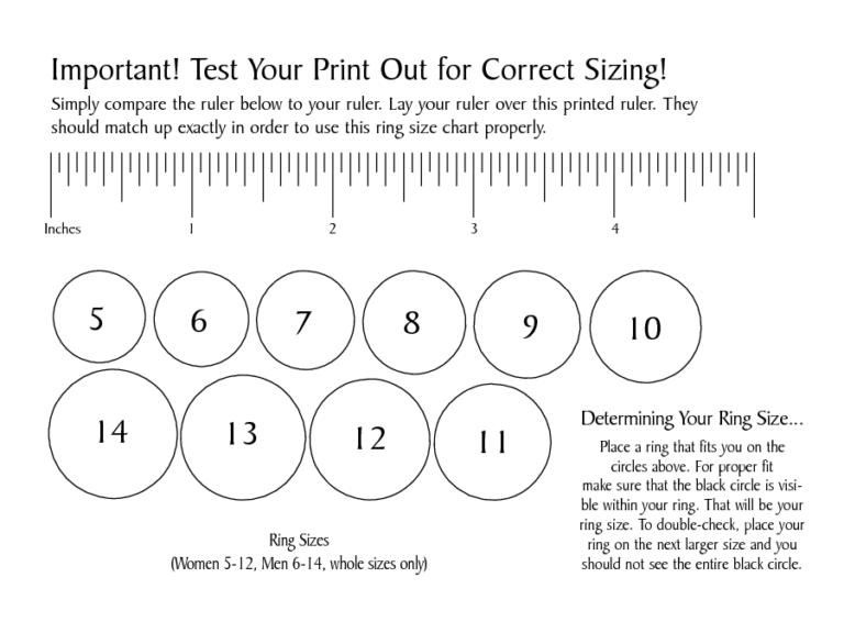 Mens Printable Ring Sizer: The Ultimate Guide to Accurate Ring Sizing