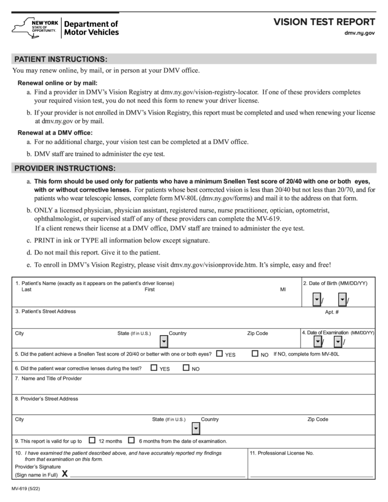 MV 619 Printable Form: A Comprehensive Guide to Navigating and Submitting