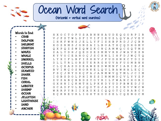 Ocean Word Search Printable: Dive into Educational Fun