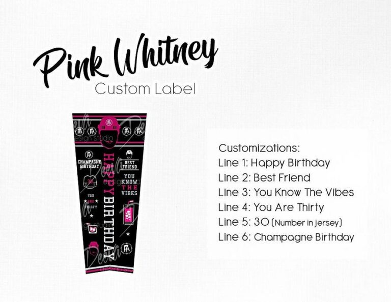 Pink Whitney Printable Label: A Guide to Personalizing Your Favorite Drink
