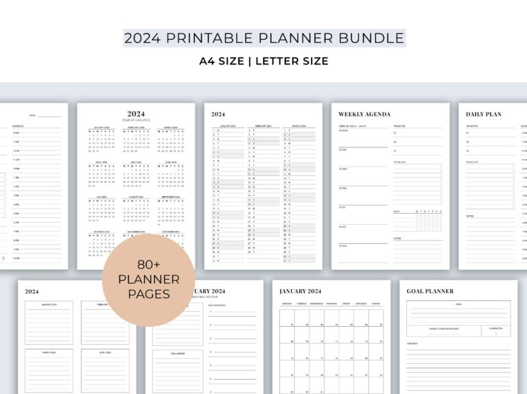 Printable 2024 Monthly Calendar: Your Ultimate Guide to Planning and Organization