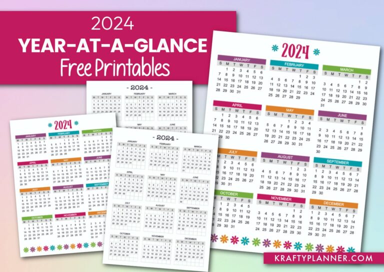 Printable 2024 Yearly Calendar: Plan Your Year with Ease and Style