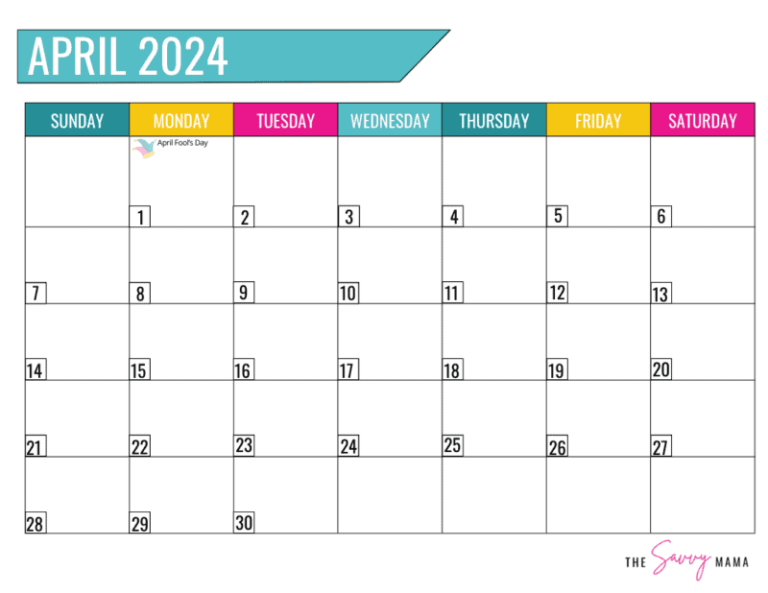 Printable 4 Month Calendar 2024: Plan Your Year with Ease